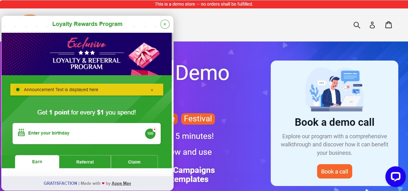 Gratisfaction demo 